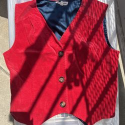 NEW Red Corduroy Vest & Pants