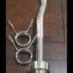 New Olympic Curl Bar, Clips Included