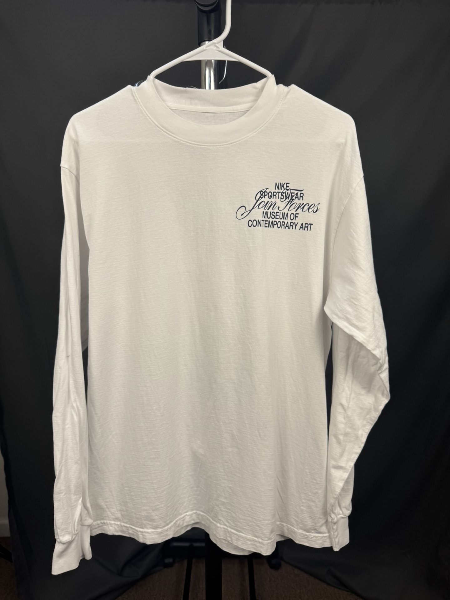Rare Nike x MCA “Force Friday” Staff Long Sleeve Shirt – Event Exclusive – White – Size S/M