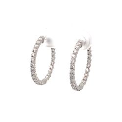14KTW 1.0 CT Lab Grown Diamond Hoop Earring 