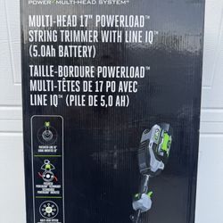 New Ego 17 Inch Carbon Fiber Shaft Multihead String Trimmer W/ 5ah Battery Kit