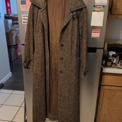 Used Women's 1970's Austrian Wool Blend Long Coat US Size 8