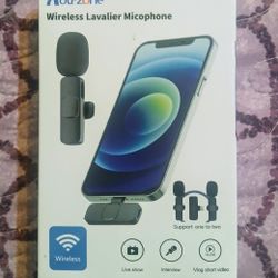 Lavalier Microphone Wireless Audio Video Recording Mini Mic For Android-iPhone