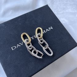  Two Tone Twist Triple Chain Earrings