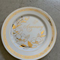Five Year Anniversary decorative plate