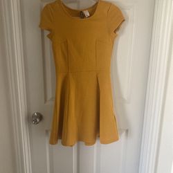 Mustard Yellow Knee Length Dress