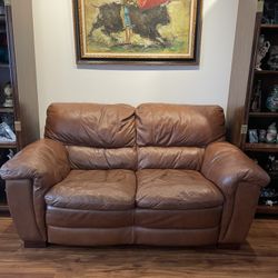 Leather sofa/loveseat