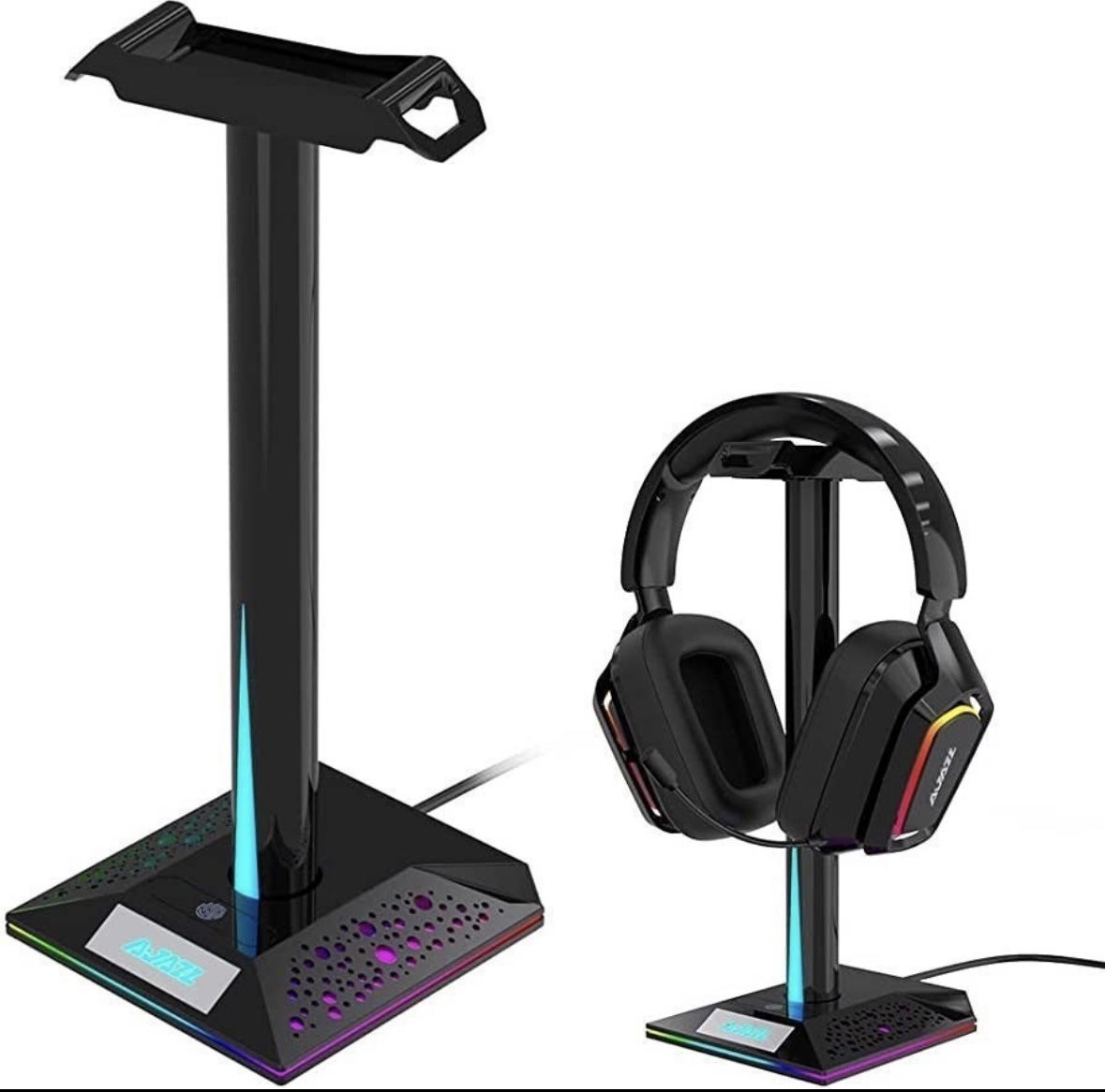 RGB Headset Hanger Holder Gaming Headphone Desk Stand