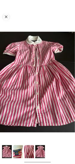 Polo by Ralph Lauren Pink and White Striped Button-Front Dress