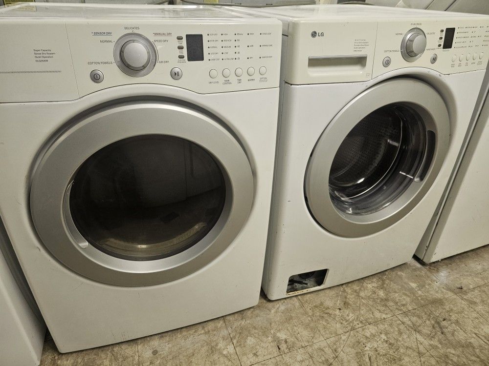 L/g Washer And Gas Dryer Matching Set Working Perfectly Fine Very Clean Super Capacity I Can Deliver To You 90 Days Warranty