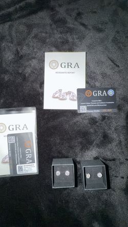 GRA Certified Moissanite Stud Earrings