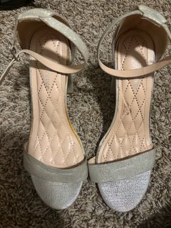 Glitter Ankle Strap Heels