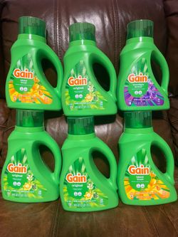 $25 for 6 Gain Laundry Detergent (6.9 L total )