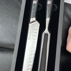 Cangshan Carving Fork And Knife, Set In The Beautiful Gift Box