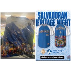 Los Angeles Dodgers Salvadoran Heritage Night Jersey XL 8/11/26