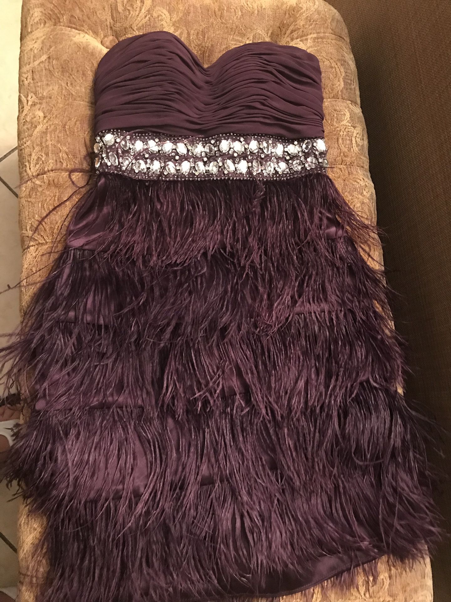 Size 3/4 purple fringe dress