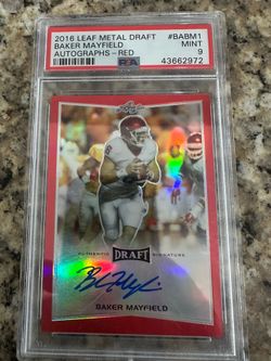 Baker Mayfield 2016 rookie auto /5 PSA 9