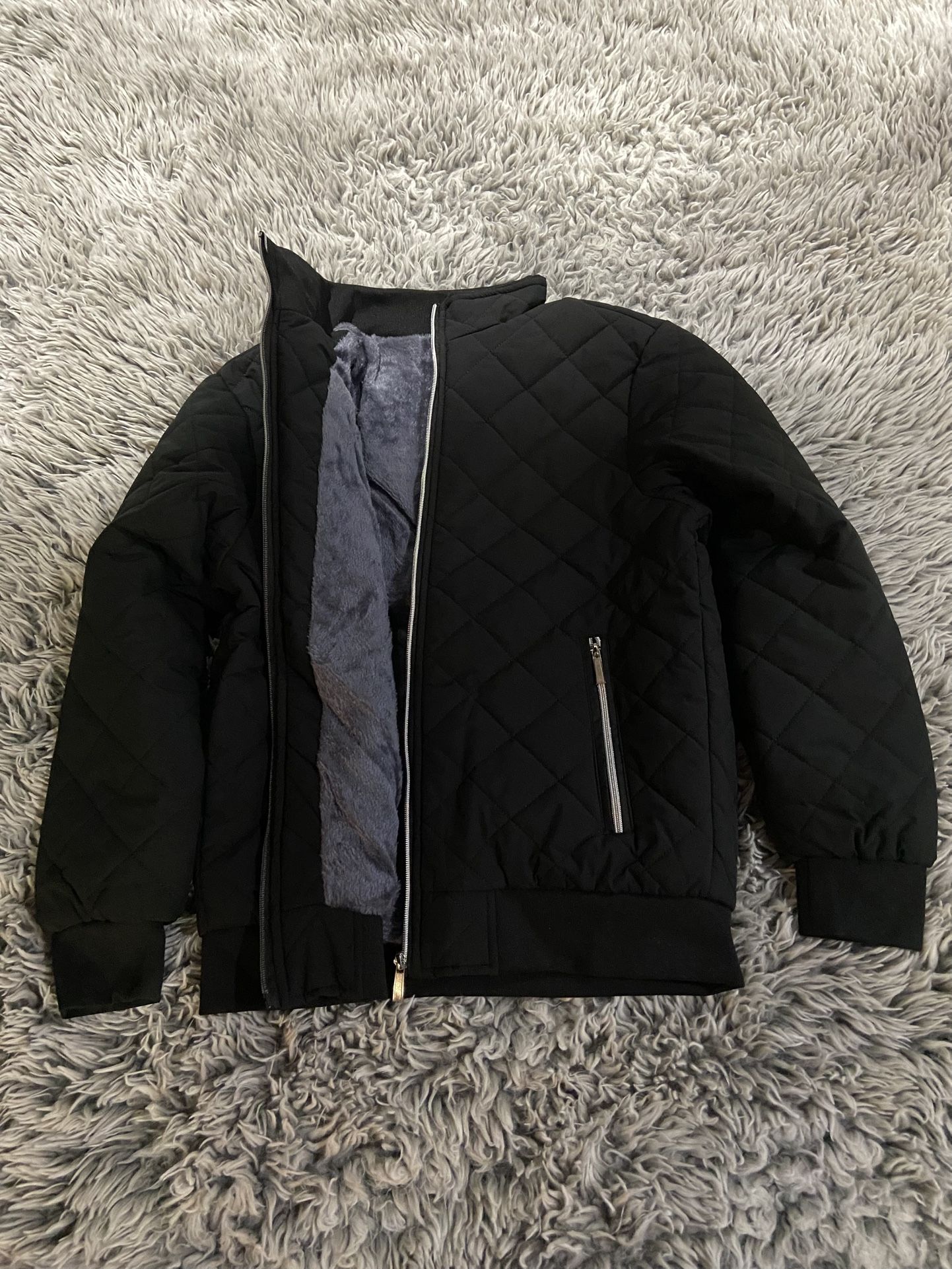 NEW Fleece Lined Jacket, Black