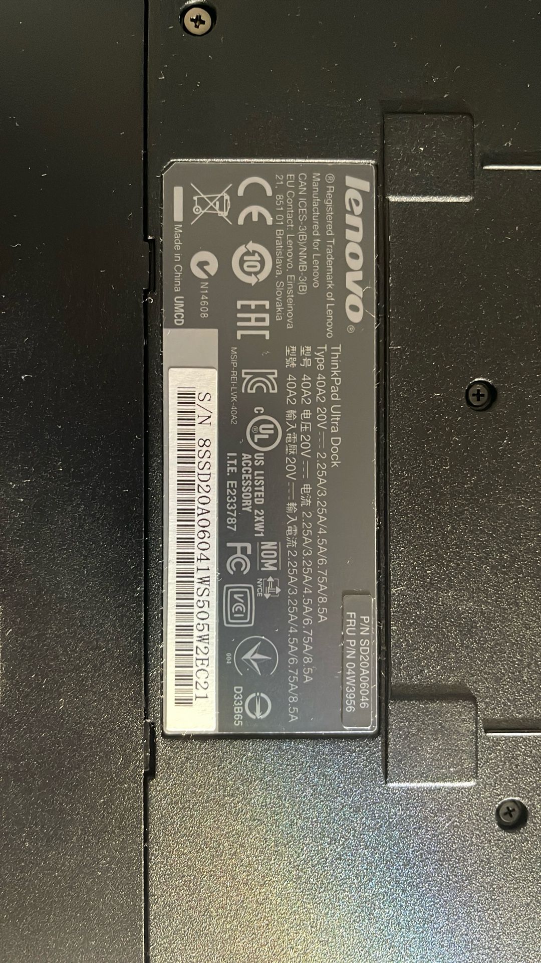 Lenovo Thinkpad Ultra Docking Station