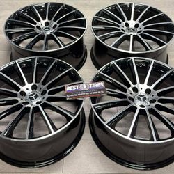 (Set of 4) New 20’ Inch Mercedes S Class C Class E Class Wheels 20x8.5/9.5 5x112 offset + 42/45