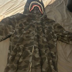 Black Bape Hoodie Size Large