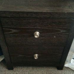 Small Bureau ( Dark Wood ) Storage And End Table