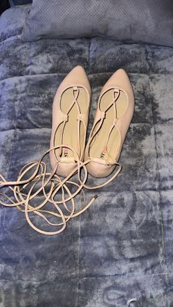 Peach-pink Ballet Flats