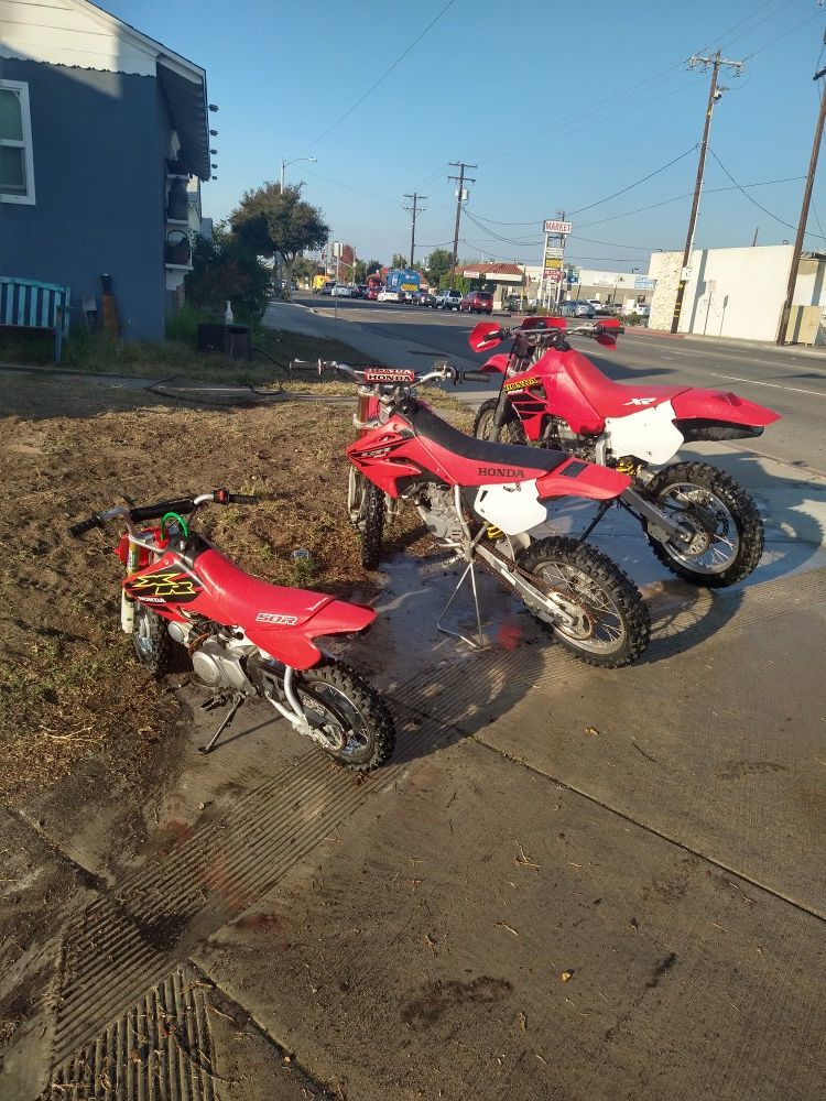 3 Honda motorcycles