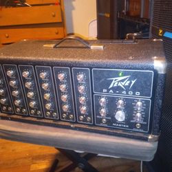 Vintage Peavey 6 Channel Powered Mixer Pa-400 Awesome Shape 210 Watts Rms 8 Ohm Ch 250 Bucks Cash