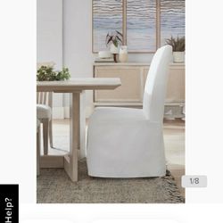 10 new /in box White Long Slipcover for  parson hair $80 Each