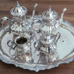 6 piece Towle El Grandee Silver Plated Tea Set