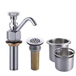 Single Handle Deck Mount Standard Kitchen Faucet in Polished Chrome