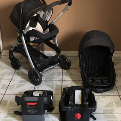 LIKE NEW GRACO MODES NEST TRAVEL SYSTEM STROLLER CAR SEAT AND BASSINET 3 IN 1