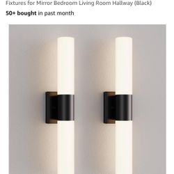 Bathroom Wall Sconces Set of Two, 21 Inch Modern Vanity Lights with Frosted Glass Shade, Bathrooms Vanity Lighting Fixtures for Mirror Bedroom Living