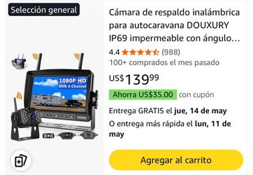 Kit de cámara de visión trasera inalámbrica
