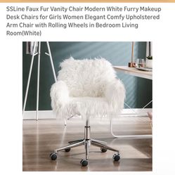 Faux Fur Spinning Chair