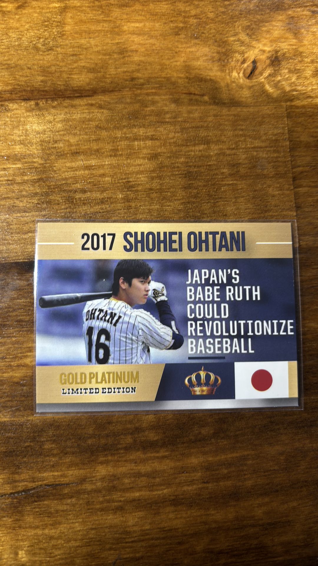Limited Edition 2017 & 2018 Gold Platinum Shohei Ohtani Rookie