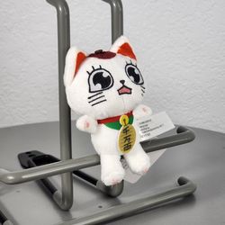 4.5" Dandadan Turbo Granny Maneki Neko Crying Keychain Charm Plush
