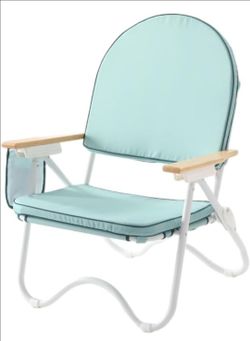 4-Position Padded Beach Chair, Low Backpack Beach Chair
Wooden Armrests & Foldable Design, Side Pocket & Zippered Rear Pouch, Harbour Cypress Green
Pr