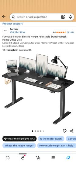Electric height adjustable desk / Standing Desk