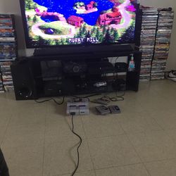Super Nintendo With 9 Games