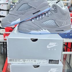 AIR JORDAN 5 RETRO WOLF GREY (GRADE SCHOOL)