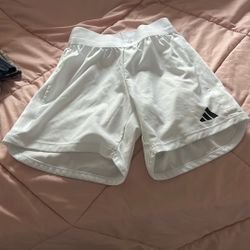 Adidas White Women Shorts