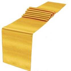  10 Pcs Satin Table Runner Spandex Chair Sashes With Buckle Slider Satin Silk Table Runner For Wedding Ceremony Banquet Hotel Party Rectangle Round Ta