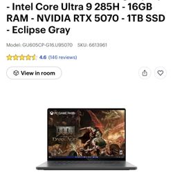 ASUS - ROG Zephyrus G16 16" 2.5K OLED 240Hz Gaming Laptop - Intel Core Ultra 9 285H - 16GB RAM - NVIDIA RTX 5070 - 1TB SSD - Eclipse Gray