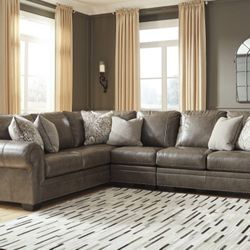 Roleson Quarry LAF Leather Sectional

