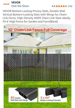 VEVOR Privacy chain link fence