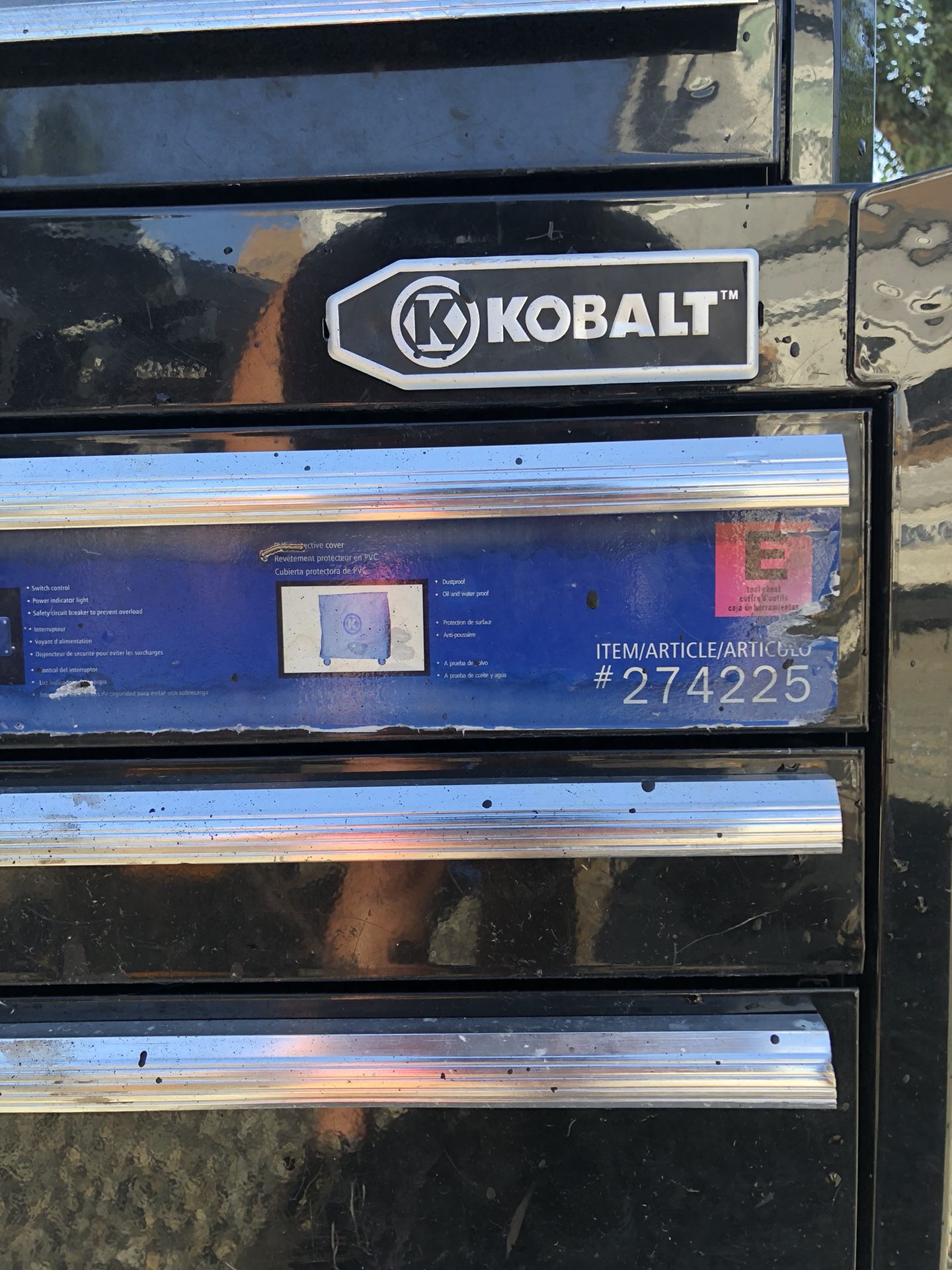 Kobalt 13 Drawer Upright Rolling Steel Tool Box Toolbox Chest for Sale