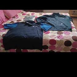 Carhartt United Airlines Polo Shirt And Leisure Jacket Two Polo Shirts And One Jacket For $45