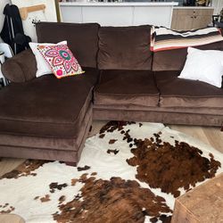 Brown Pull-out Couch With Double Bed 